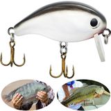 Isca Artificial Firezinha Prateada/preta De Superfície 3.8cm 4,1g Para Tilápia Black Bass Firefish