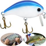 Isca Artificial Firezinha Prateada/azul De Superfície 3.8cm 4,1g Para Tilápia Black Bass Firefish