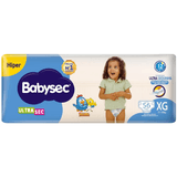 Fralda Descartável Babysec Ultra Hiper XG com 56 Unidades