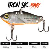 Isca Artificial Albatroz Ferrinho Iron Vibe 4,5g 35mm Cor 02 Cinza Fundo Para Tilápia Jacundá Joana