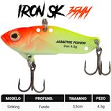 Isca Artificial Albatroz Ferrinho Iron Vibe 4,5g 35mm Amarelo Osso Laranja 01 Para Tilápia Joana