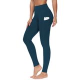 Calças De Ioga The Gym People De Cintura Alta Grossa Com Bolsos Femininos