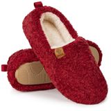 Chinelos Everfoams Soft Curly Full Memory Foam Wine Red Para Mulheres