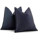 Capas De Travesseiro Zwjd Navy Chenille 50x50cm, Conjunto De 2