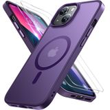 Capa De Telefone Miracase Magnetic Series Para Iphone 13 Roxa Escura