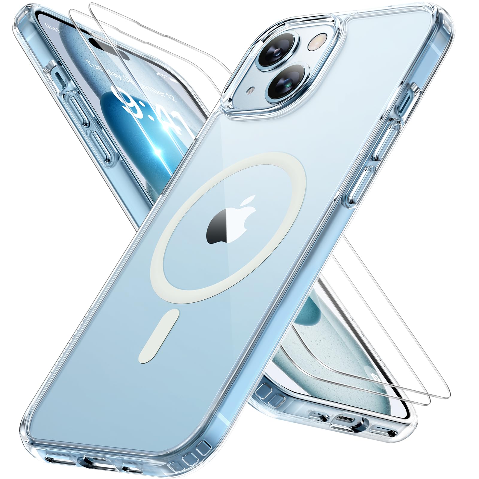Capa De Telefone Miracase Magnetic Series Para Iphone 14 Plus Clear