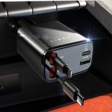 Carregador De Carro Lisen Retrátil 4 Em 1 69w Usb-c Para Iphone 16