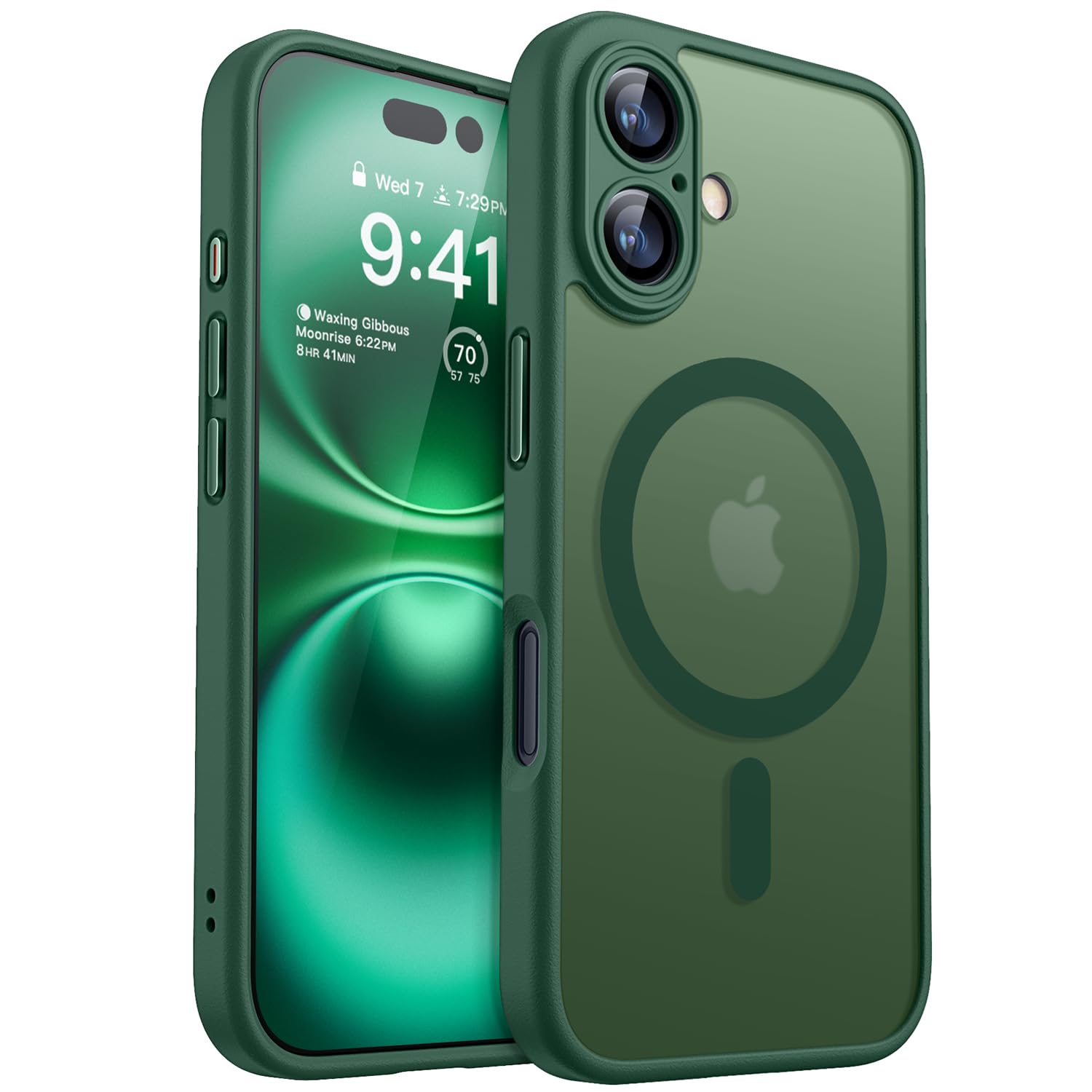 Capa De Telefone Canshn Magnetic Para Iphone 16 Plus - Verde Profundo