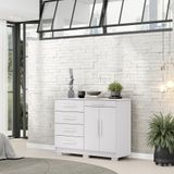 Cômoda Sapateira 5 Gavetas 2 Portas 122 Cm Siri 20019 Vlr Branco