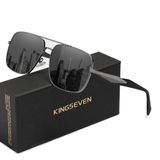 Óculos Adequados Kingseven Quadrados Elegantes Masculino Cinza
