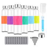 Garrafas De Água De Vidro Zukro 530ml Com Tampa De Aço Inoxidável, Conjunto 6
