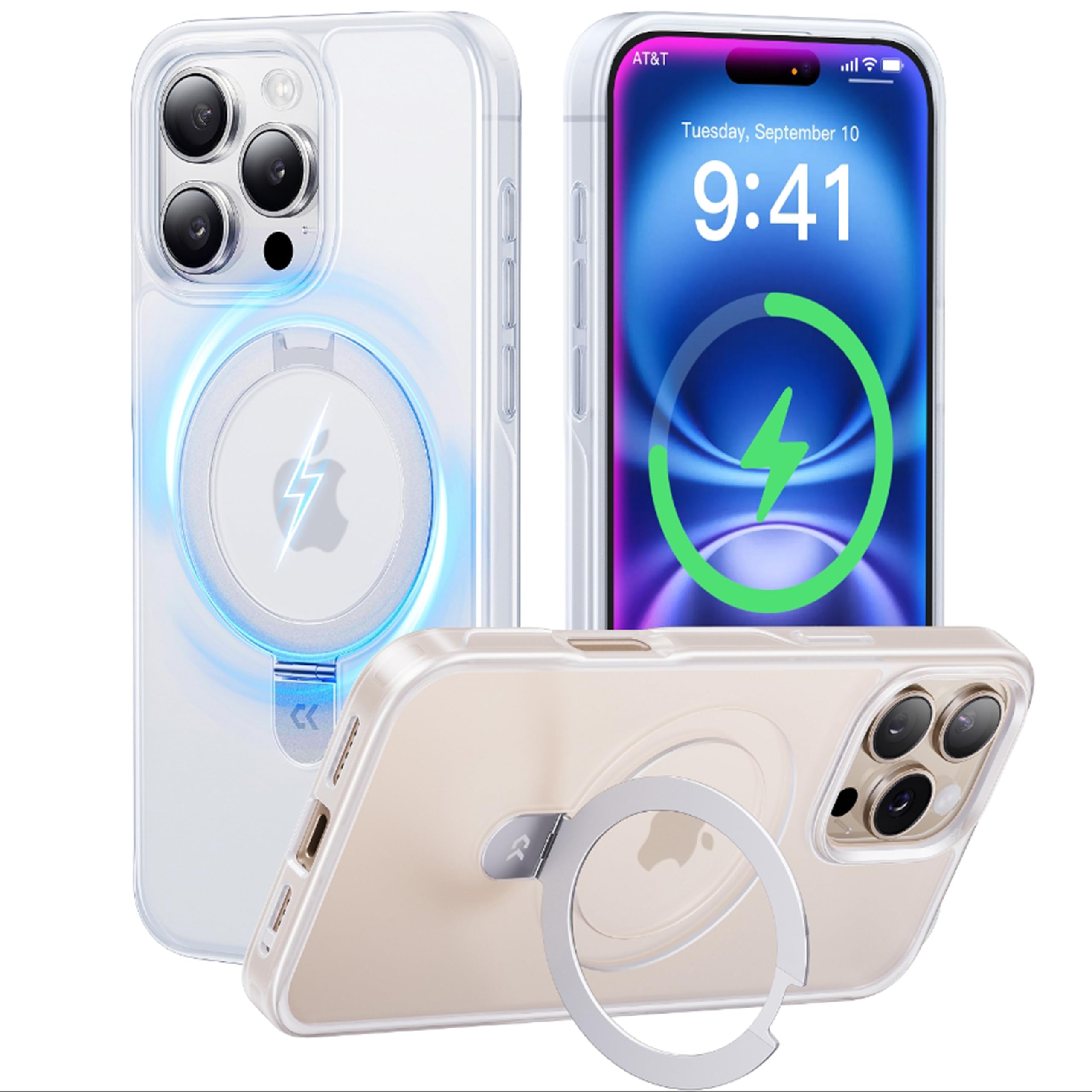 Capa De Telefone Casekoo Projetada Para Iphone 16 Pro Max Branca Translúcida