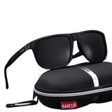 Óculos De Moda Esportiva Polarizados Barcur Armação Completa Preto Brilhante