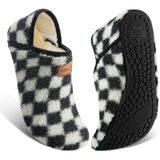 Chinelos Athmile House Para Mulheres/homens Para Ambientes Internos Pretos Xadrez