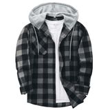 Jaqueta De Flanela Com Capuz Zity Para Homens Branca Tamanho L