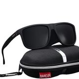 Óculos De Moda Esportiva Polarizados Barcur Armação Completa Preto Fosco
