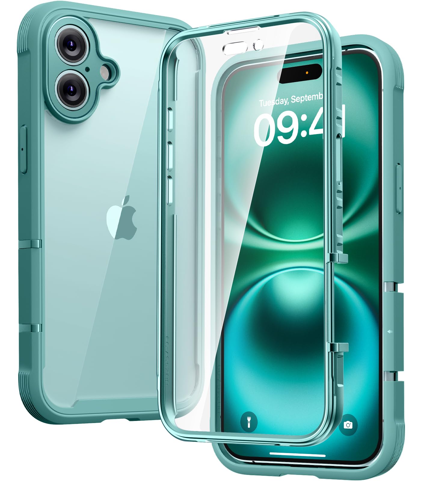 Capa De Telefone Diaclara Projetada Para Iphone 16 Plus 6,7" Verde