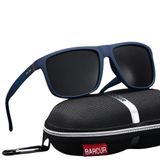 Óculos De Moda Esportiva Polarizados Barcur Armação Completa Azul Preto