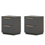 Kit 2 Mesa De Cabeceira 2 Gavetas 50 Cm Dub 50019 Alasca Vlr