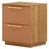 Mesa De Cabeceira 2 Gavetas 50 Cm Dub 50019 Nature Camarim Vlr
