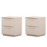 Kit 2 Mesa De Cabeceira 2 Gavetas 50 Cm Dub 50019 Fendi Vlr