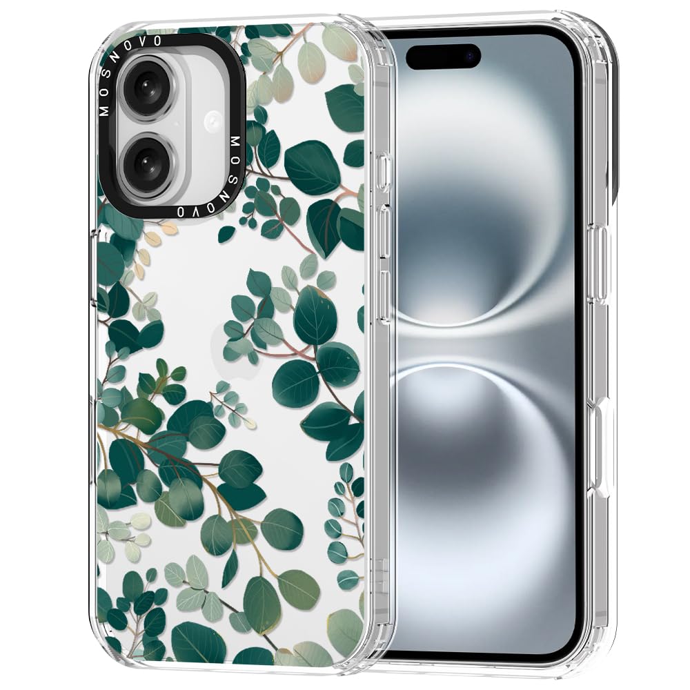Capa De Telefone Mosnovo Para Iphone 16 Plus Com Design De Eucalipto