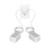 Cabo De Extensão Tessan Twin 3 Outlets 12 Pés Com Protetor Contra Sobretensão