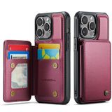 Capa De Telefone Vinich Para Iphone 13 Pro, Carteira Com Porta-cartões Vermelha