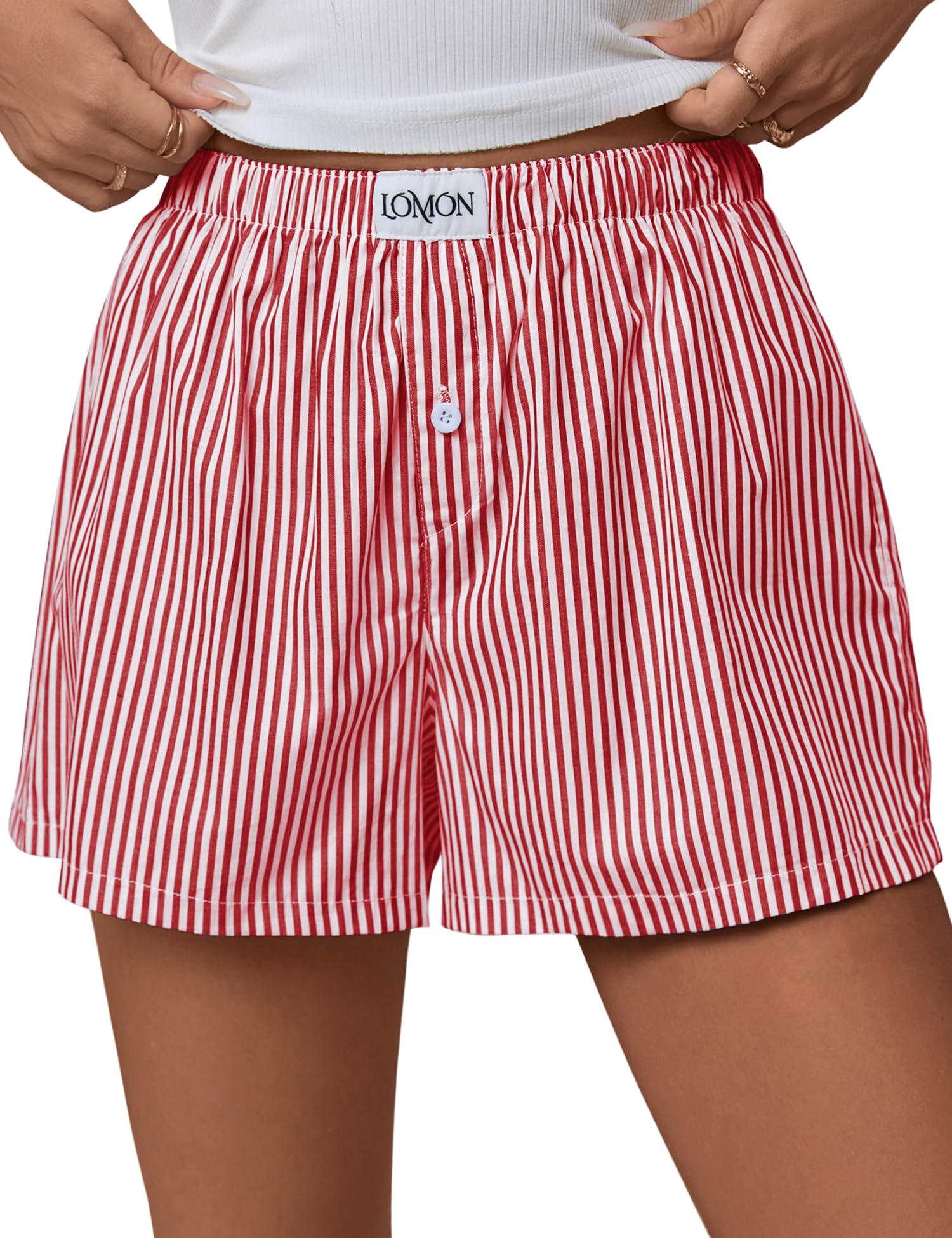 Shorts Boxer Lomon Femininos, Casuais, De Verão, Pijama Lounge
