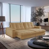 Sofá Dublin 02 Módulos De 80cm Br25cm Meu Sofá Online P321 Linho Dourado