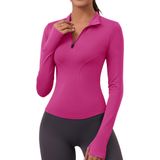 Camisa De Treino Feminina Lomon, Manga Comprida, Seca, Rosa Choque