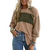 Camisa Feminina De Manga Comprida Dokotoo, Solta, Listrada