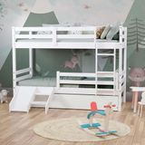 Treliche Solteiro Dreams Grade E Mini Escada/escorregador Madeira Maciça Branco Megamobilia