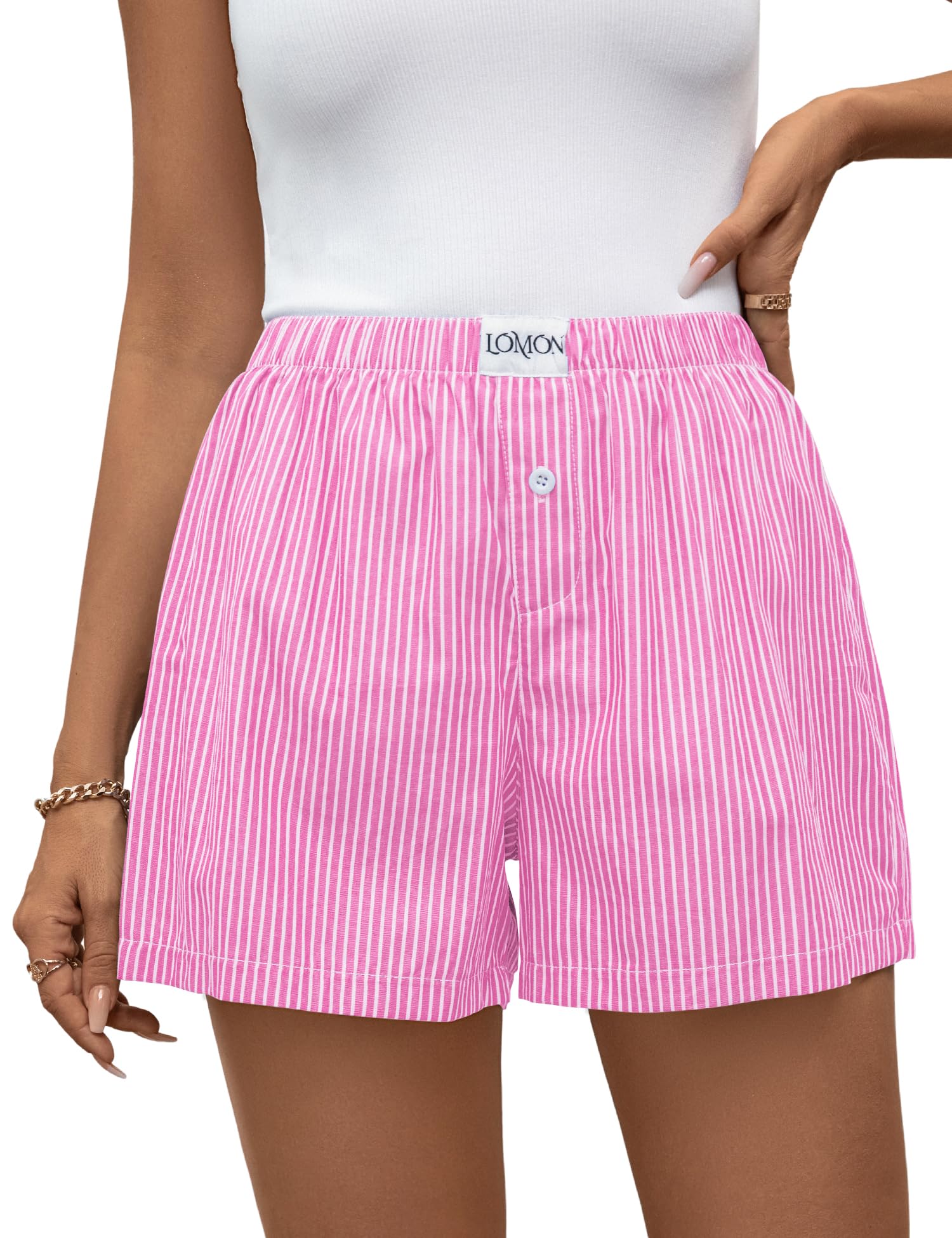 Shorts Boxer Lomon, Pijama Feminino Casual De Verão De Algodão Xxl
