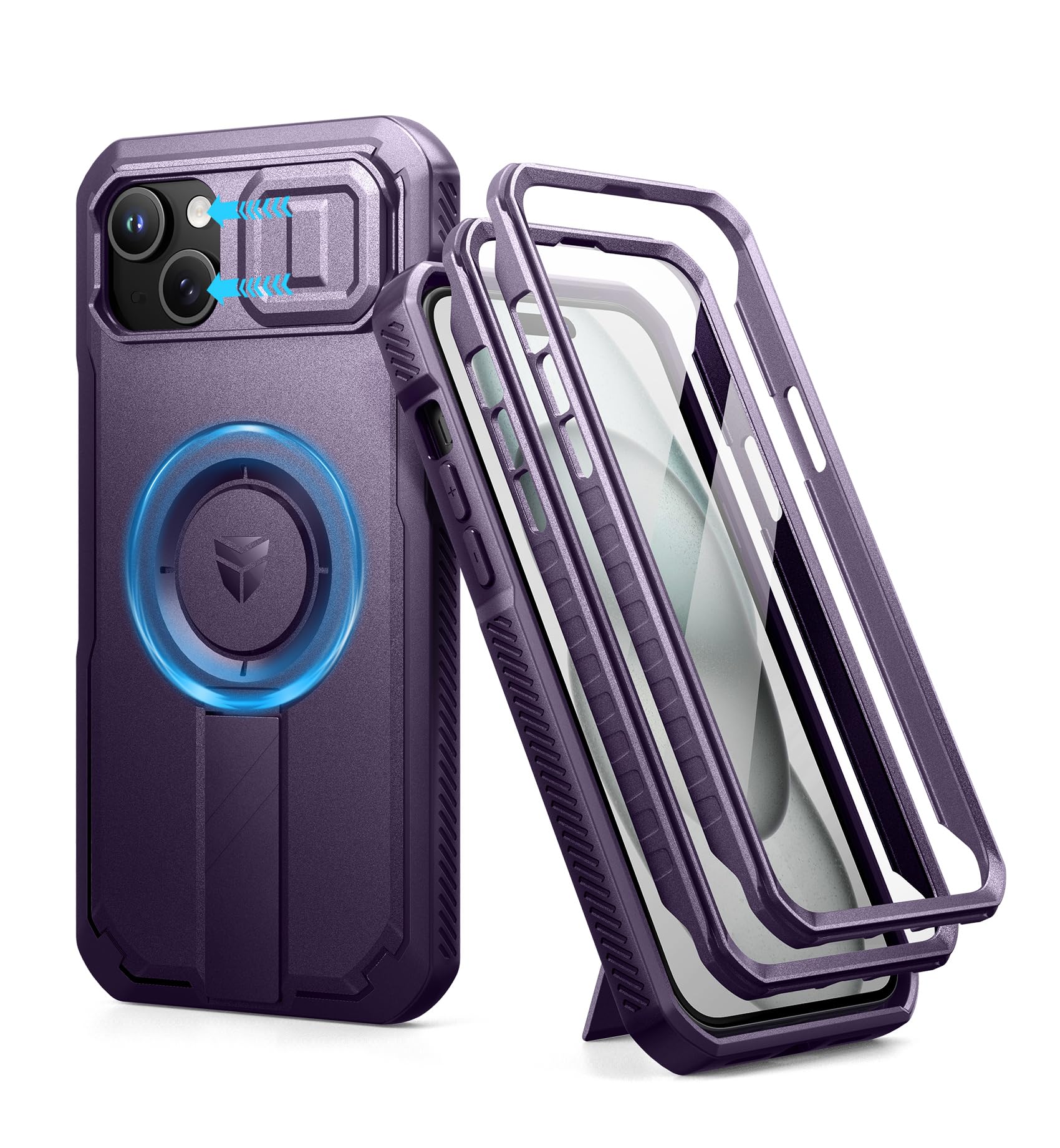 Capa Dexnor Para Iphone 15 Plus/14 Plus Com Capa De Câmera Deslizante