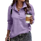 Moletom Feminino Shewin, Moda Outono 2024, Casual, Roxo