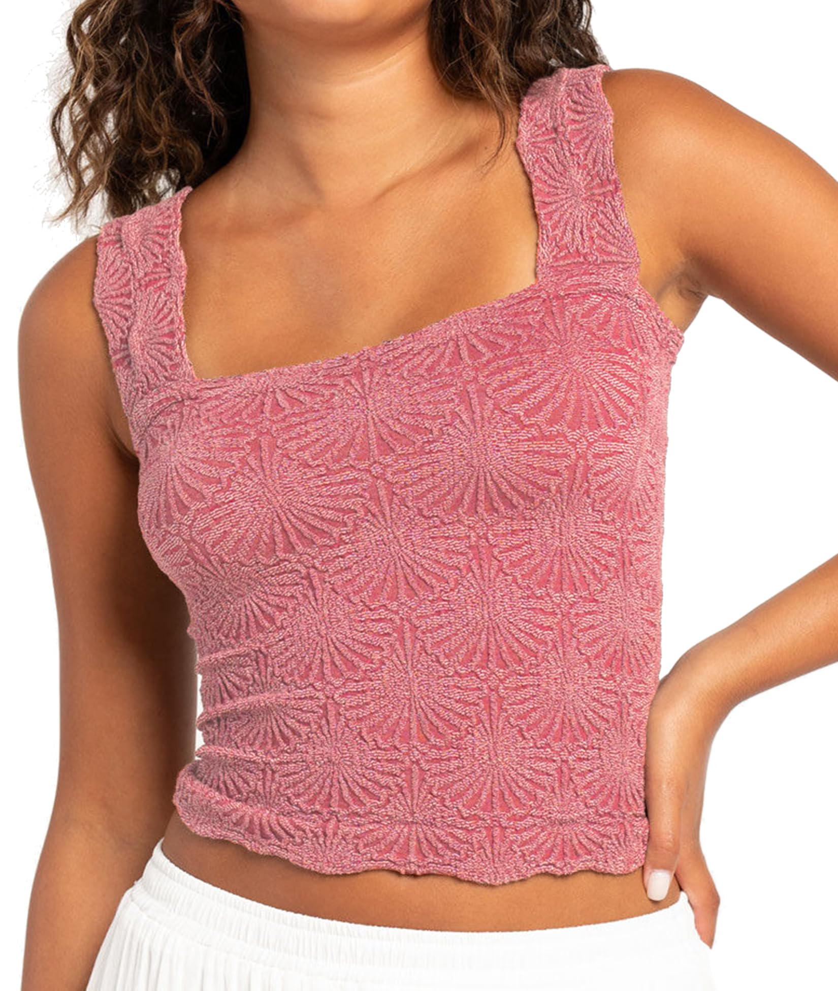 Blusa Curta Niceyoo Hot Pink Para Mulheres Tamanho Xs/s