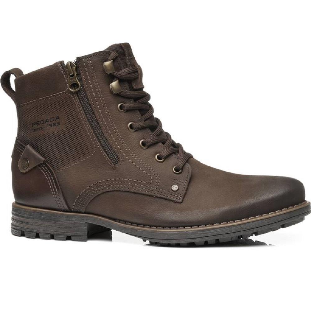 Bota Pegada Em Couro Ref 180745-16 Marrom Claro 042