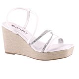Sandalia Via Uno Plataforma Tiras Brilho Ref 608045ssavv Branco Off/branco Off 035