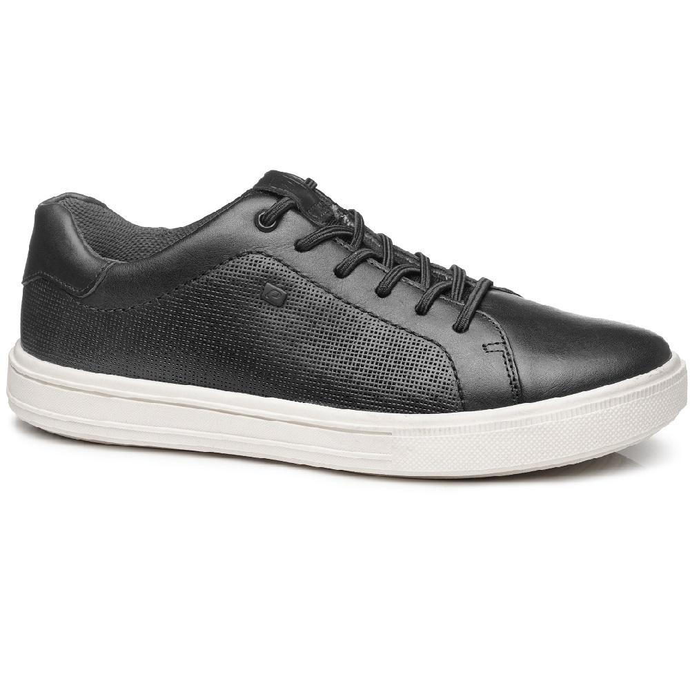 Sapatenis Pegada Casual Em Couro Ref 111501-06 Preto 037