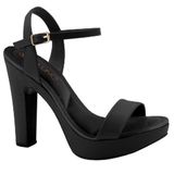Sandalia Via Uno Salto Alto Ref 311021ssavv Preto/preto 037