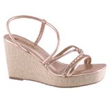 Sandalia Via Uno Plataforma Tiras Brilho Ref 608045ssavv Cobre/rose/rose 035