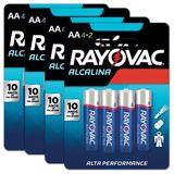 Pilhas Aa Alcalina Rayovac 4 Cart - 24 Unidades