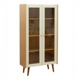Cristaleira 2 Portas De Vidro100% Mdf Vértice Cinamomo White Laca Brilho