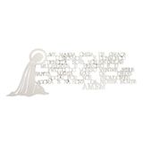 Ave Maria 50x20 Cm Oração Imagem Top Mdf 3mm Branco [f031]