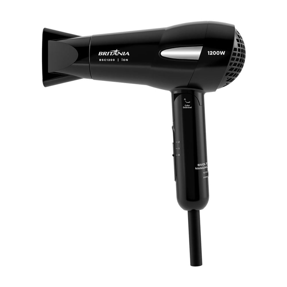Secador De Cabelo Bsc1200 Britânia Preto Bivolt