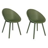 Kit Com 2 Cadeiras Para Jardim E Área Externa Drops Verde