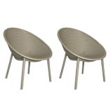 Kit Com 2 Poltronas Para Jardim E Área Externa Drops Fendi
