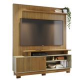 Estante Painel Para Tv 75 Pol 160cm Anny Z10 Cumaru/opala - Mpozenato