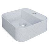Cuba Pia Para Banheiro Quadrada 32cm Ágata C08 Branco Granit - Mpozenato